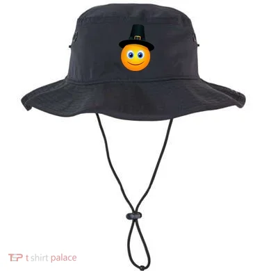 Thanksgiving Pilgrim Emoji Smiley Bucket Hat