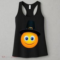 Thanksgiving Pilgrim Emoji Smiley Women's Tank Top thumb 3