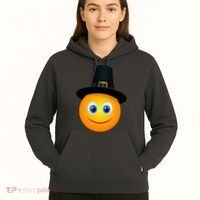 Thanksgiving Pilgrim Emoji Smiley Hoodie thumb 5
