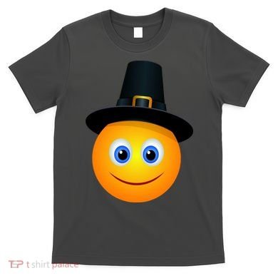Thanksgiving Pilgrim Emoji Smiley T-Shirt