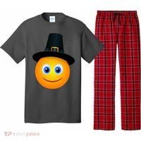 Thanksgiving Pilgrim Emoji Smiley Pajama Set thumb 0