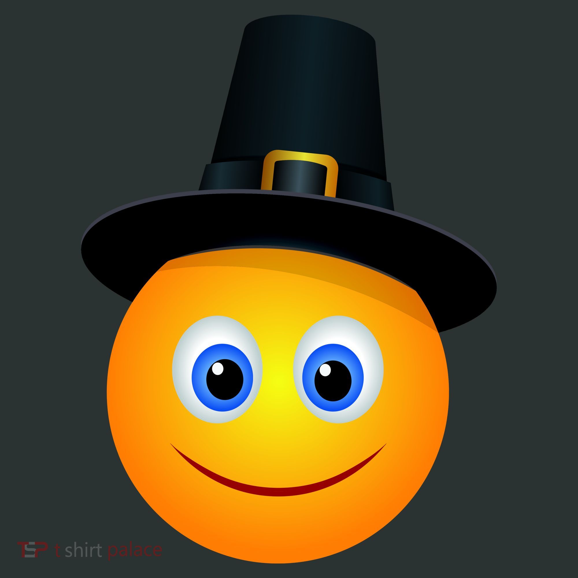 Thanksgiving Pilgrim Emoji Smiley Tank Top