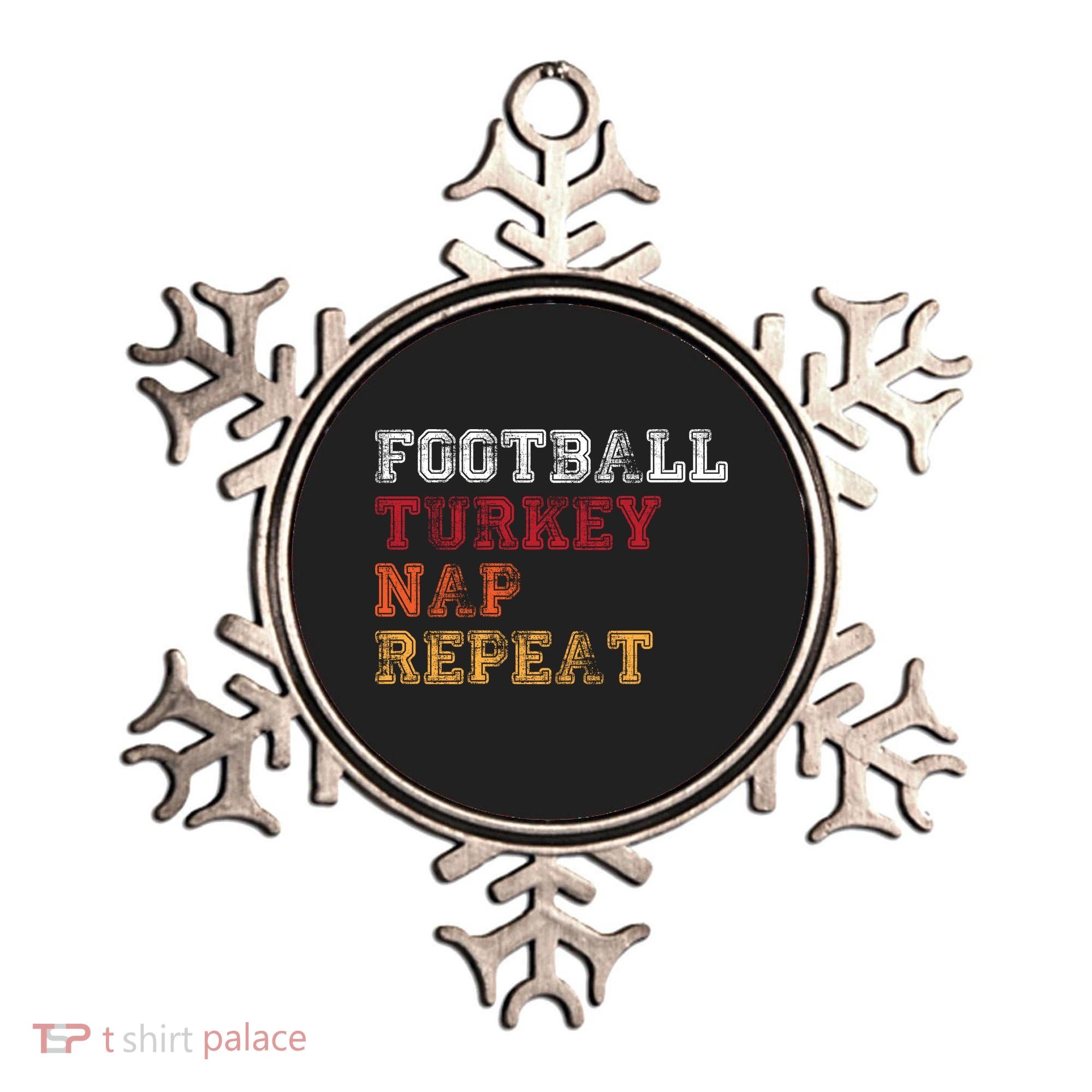 Thanksgiving Schedule Football Turkey Nap Repeat Ornament