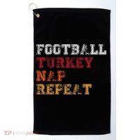 Thanksgiving Schedule Football Turkey Nap Repeat Golf Towel thumb 0