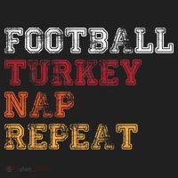 Thanksgiving Schedule Football Turkey Nap Repeat Golf Towel thumb 3