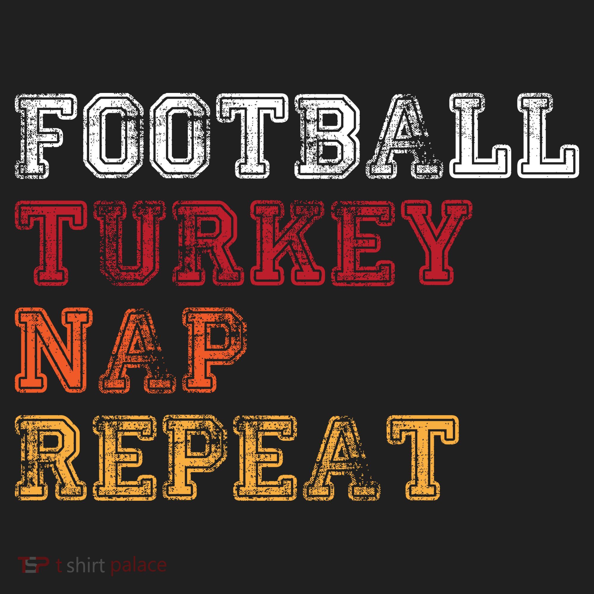 Thanksgiving Schedule Football Turkey Nap Repeat Golf Towel