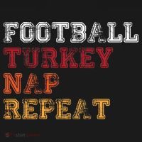 Thanksgiving Schedule Football Turkey Nap Repeat Kids Long Sleeve Shirt thumb 2