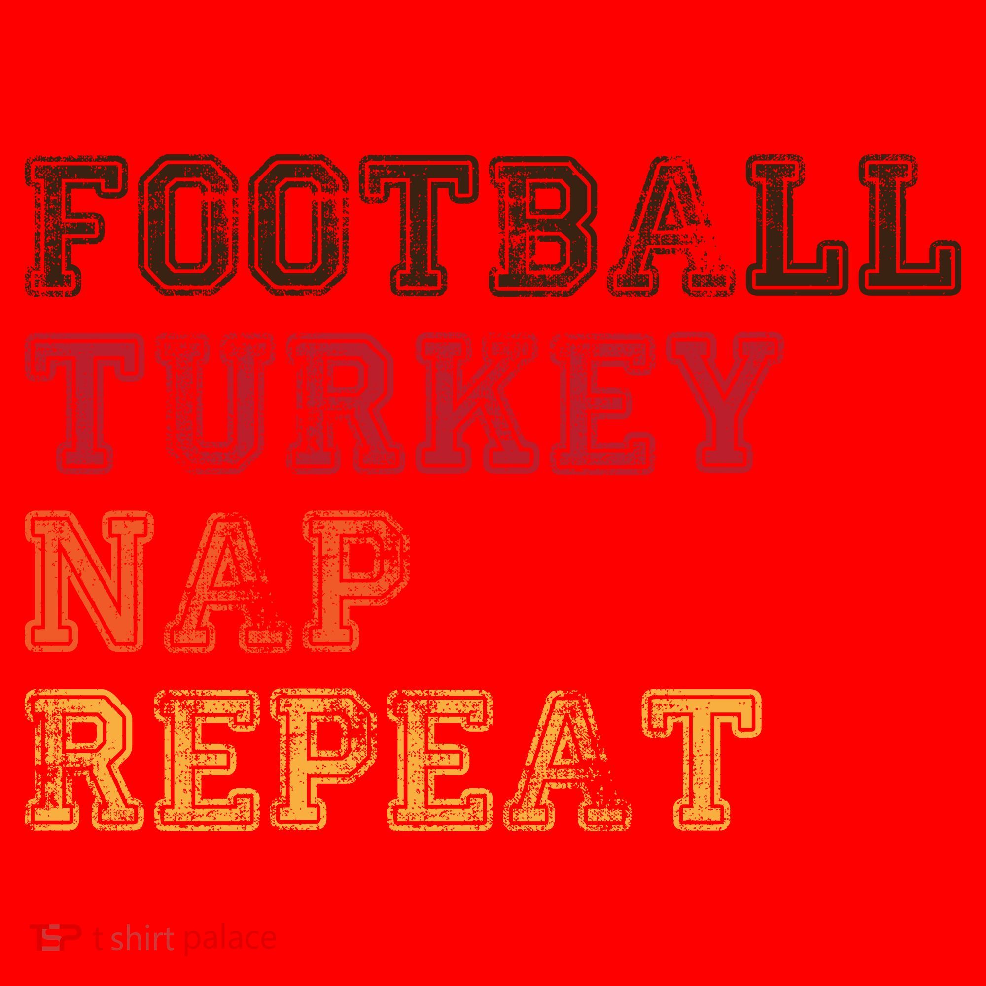 Thanksgiving Schedule Football Turkey Nap Repeat Santa Hat