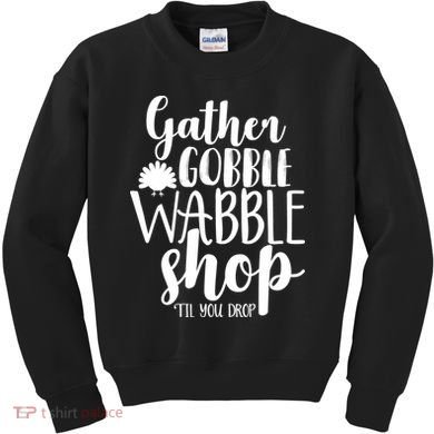 Thanksgiving Shopping Kids Sweatshirt