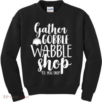 Thanksgiving Shopping Kids Sweatshirt