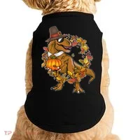 Thanksgiving T-Rex Pilgrim Doggie Tank thumb 0