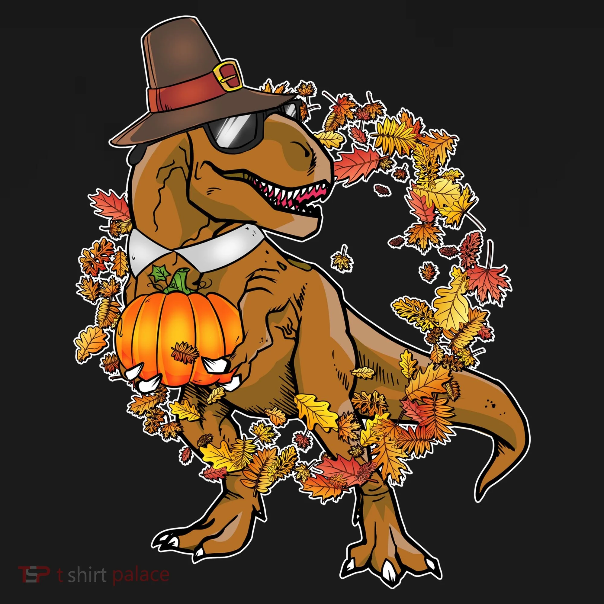 Thanksgiving T-Rex Pilgrim Doggie Tank