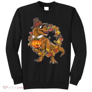 Thanksgiving T-Rex Pilgrim Sweatshirt