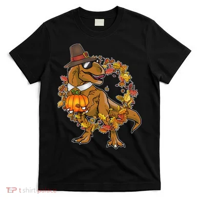 Thanksgiving T-Rex Pilgrim T-Shirt