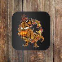 Thanksgiving T-Rex Pilgrim Coaster thumb 0