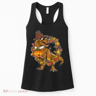 Thanksgiving T-Rex Pilgrim Women's Tank Top