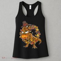 Thanksgiving T-Rex Pilgrim Women's Tank Top thumb 3
