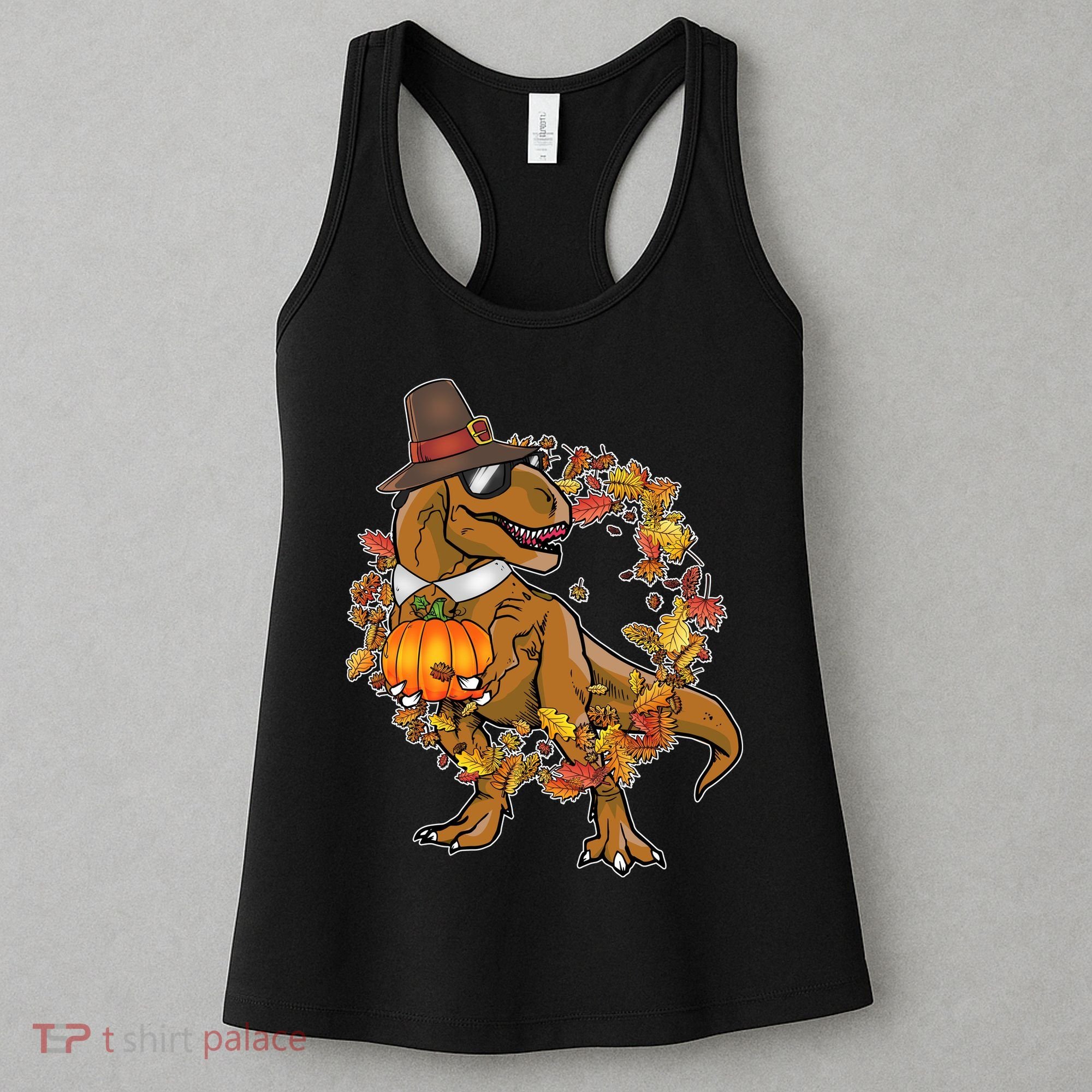 Thanksgiving T-Rex Pilgrim Women's Tank Top