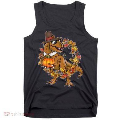 Thanksgiving T-Rex Pilgrim Tank Top
