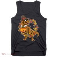 Thanksgiving T-Rex Pilgrim Tank Top thumb 0