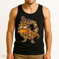 Thanksgiving T-Rex Pilgrim Tank Top thumb 3