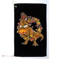 Thanksgiving T-Rex Pilgrim Golf Towel thumb 0