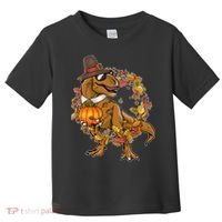 Thanksgiving T-Rex Pilgrim Toddler T-Shirt thumb 0