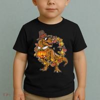Thanksgiving T-Rex Pilgrim Toddler T-Shirt thumb 2
