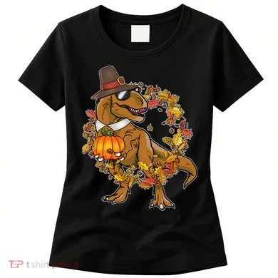 Thanksgiving T-Rex Pilgrim Women's T-Shirt