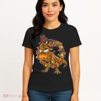 Thanksgiving T-Rex Pilgrim Women's T-Shirt thumb 4