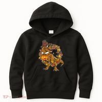 Thanksgiving T-Rex Pilgrim Kids Hoodie thumb 0