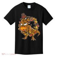 Thanksgiving T-Rex Pilgrim Kids T-Shirt thumb 0