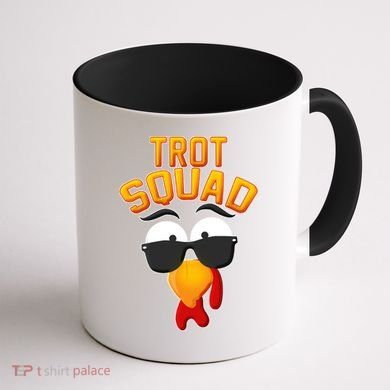 Thanksgiving Trot Squad Turkey Coffee Mug back