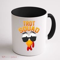Thanksgiving Trot Squad Turkey Coffee Mug thumb 1