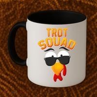 Thanksgiving Trot Squad Turkey Coffee Mug thumb 2