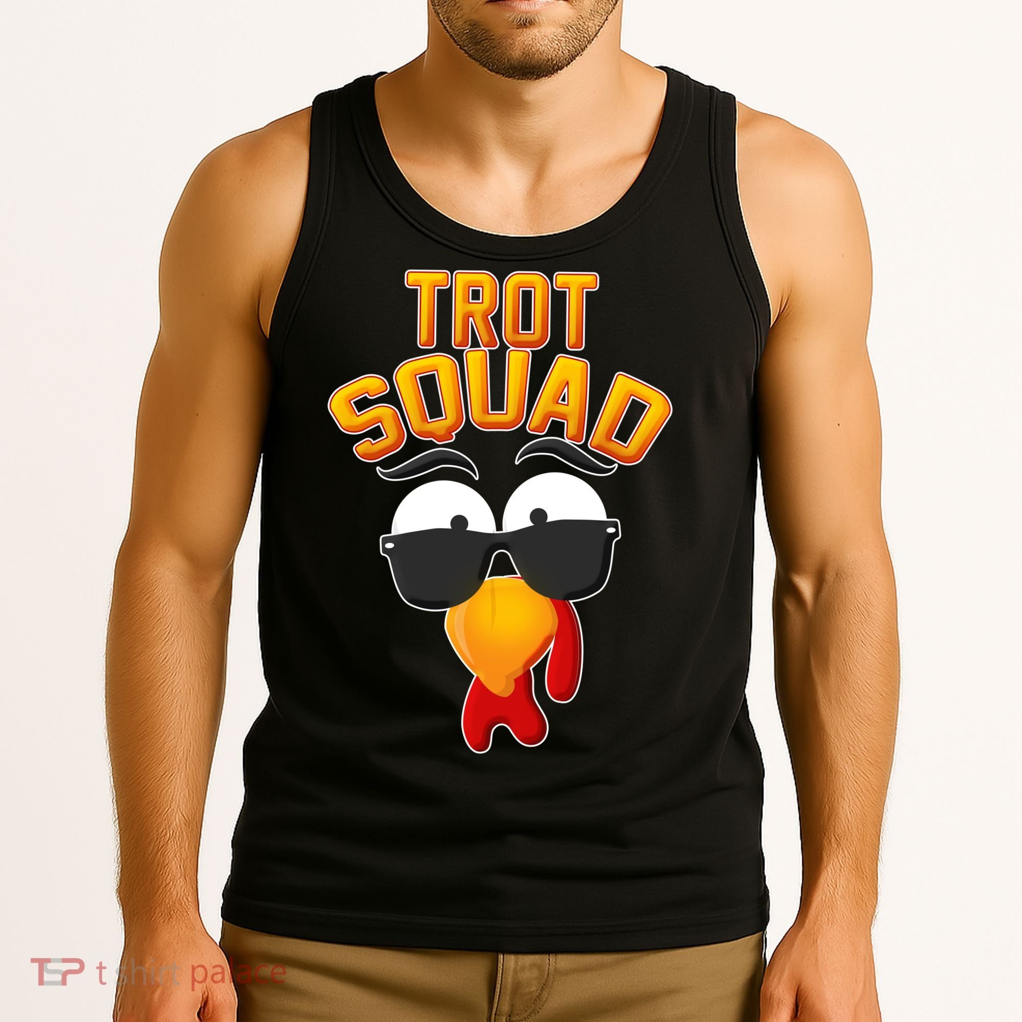Thanksgiving Trot Squad Turkey Tank Top