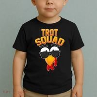 Thanksgiving Trot Squad Turkey Toddler T-Shirt thumb 2