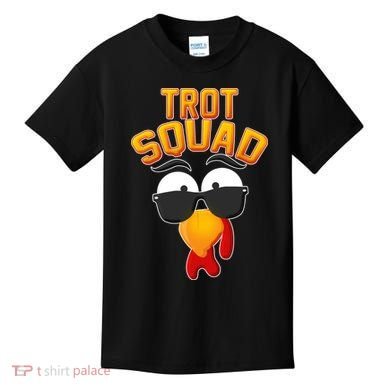 Thanksgiving Trot Squad Turkey Kids T-Shirt