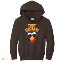 Thanksgiving Trot Squad Turkey Kids Hoodie thumb 0