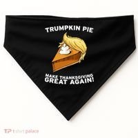 Thanksgiving Trumpkin Pie USA-Made Doggie Bandana thumb 0
