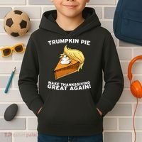 Thanksgiving Trumpkin Pie Kids Hoodie thumb 2