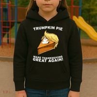Thanksgiving Trumpkin Pie Kids Hoodie thumb 3