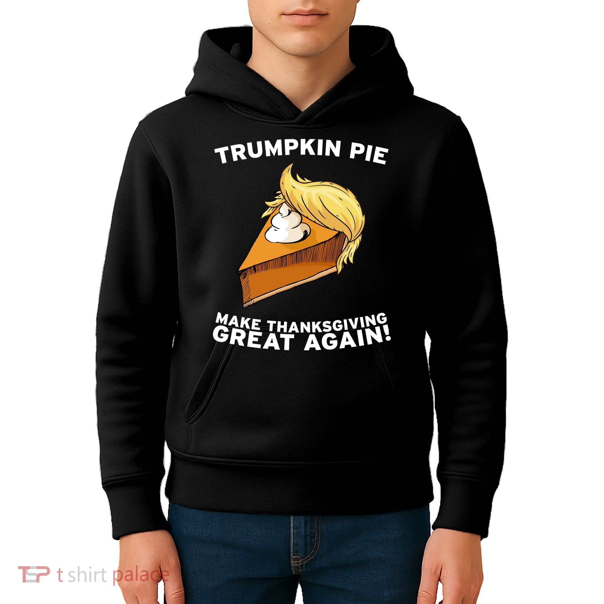 Thanksgiving Trumpkin Pie Kids Hoodie