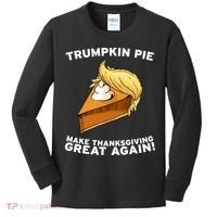 Thanksgiving Trumpkin Pie Kids Long Sleeve Shirt thumb 0