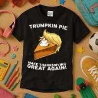 Thanksgiving Trumpkin Pie Kids T-Shirt thumb 3