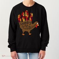 Thanksgiving Turkey Hand Women's Sweatshirt thumb 0