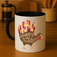 Thanksgiving Turkey Hand Coffee Mug thumb 4