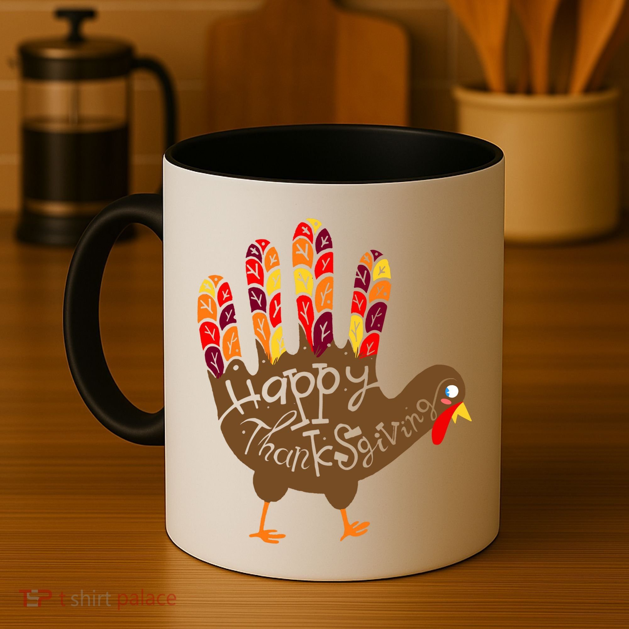 Thanksgiving Turkey Hand Coffee Mug