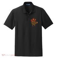 Thanksgiving Turkey Hand Dry Zone Grid Polo thumb 0