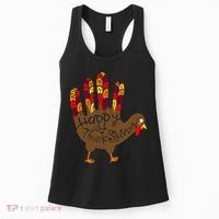 Thanksgiving Turkey Hand Women's Tank Top thumb 0
